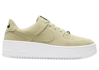 Pre-owned Nike Air Force 1 Sage Low (women's) Sneakers In Olive Aura/white/black