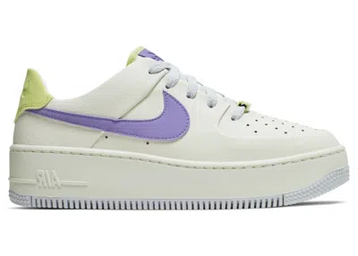 Pre-owned Nike Air Force 1 Sage Low (women's) Sneakers In Sail/medium Violet/blue Tint