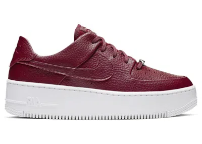 Pre-owned Nike Air Force 1 Sage Low (women's) Sneakers In Team Red/noble Red