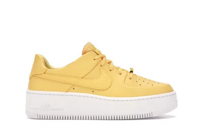 Pre-owned Nike Air Force 1 Sage Low (women's) Sneakers In Topaz Gold/white