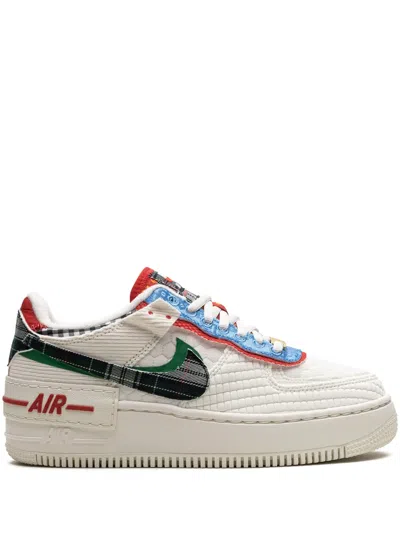 Nike Air Force 1 Shadow "multi-material" Sneakers In White