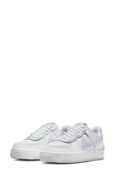 Nike Air Force 1 Shadow Sneaker In White/lilac Bloom/photon