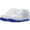 Nike Women's Air Force 1 Shadow Se Chenille Swoosh Casual Shoes In Shadow White/blue Tint/pink Spell/racer Blue