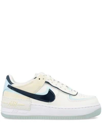 Nike Off-white Air Force 1 Shadow Sneakers In Sail Navy