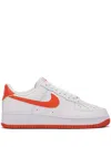 Nike White & Orange Air Force 1 '07 Sneakers In White