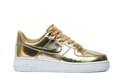 Pre-owned Nike Air Force 1 Sp 'liquid Metal - Gold' Cq6566-700 Women's Shoes In White