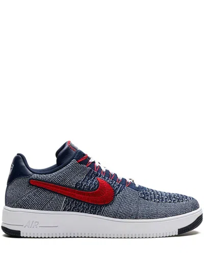Nike Air Force 1 Ultra Flyknit Low "patriots Robert Kraft Wolf Grey" Sneakers In Blue