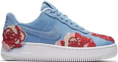 Pre-owned Nike Air Force 1 Upstep Low Denim Rose Sky (women's) Sneakers In December Sky Blue