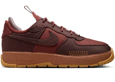 Pre-owned Nike Air Force 1 Wild Low (women's) Sneakers In Dark Pony/light Violet Ore/flax