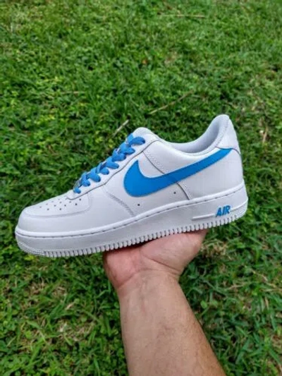 Pre-owned Nike Air Force 1 Womens /gs White Custom Multi Size Af1 Blue