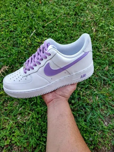 Pre-owned Nike Air Force 1 Womens /gs White Custom Multi Size Af1 Lilac