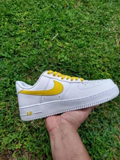 Pre-owned Nike Air Force 1 Womens /gs White Custom Multi Size Af1 Yellow
