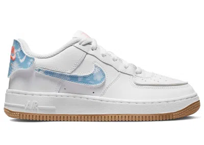Pre-owned Nike Air Force 1/1 Low Gum Sneakers In White/bleached Coral/eraser Beige