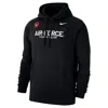 Nike Air Force Club Fleece  Men's College Pullover Hoodie In Black