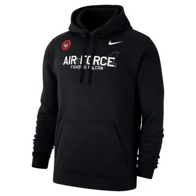Nike Air Force Club Fleece  Men's College Pullover Hoodie In Black
