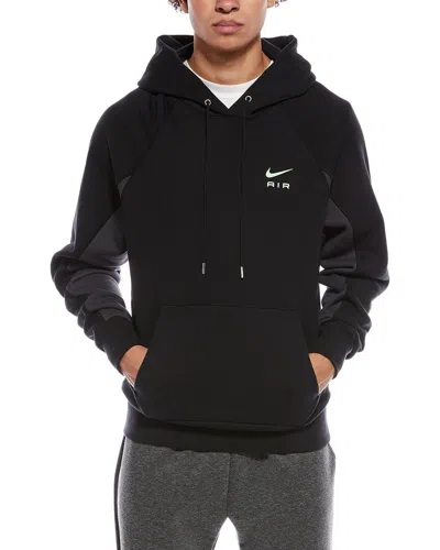 Nike Air French Terry Pullover Hoodie In Black