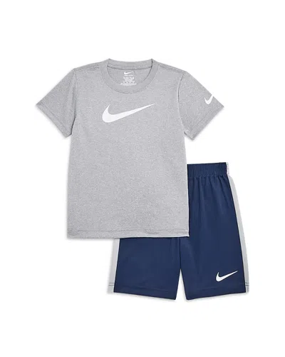 Nike Air Graphic Tee & Shorts Set - Little Kid In Midnight