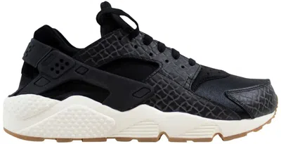 Pre-owned Nike Air Huarache Run Premiumgum Medium Brown (women's) Sneakers In Black/sail