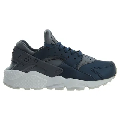 Pre-owned Nike Air Huarache Run Prm Txt (women's) Sneakers In Cool Grey/metallic Armory Navy Blue