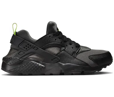 Pre-owned Nike Air Huarache Run Sneakers In Iron Grey/volt/black In Multi
