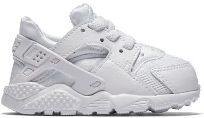 Pre-owned Nike Air Huarache Run Triple Sneakers In White/pure Platinum