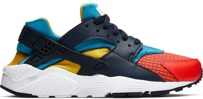 Pre-owned Nike Air Huarache Run Ultra Now Sneakers In Bright Crimson/photo Blue/amarillo