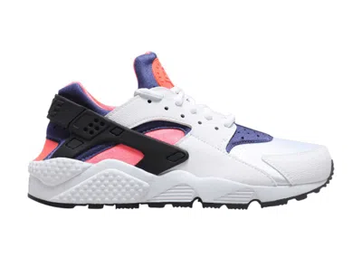 Pre-owned Nike Air Huarache Run (women's) Sneakers In White/hot Lava/blue Legend