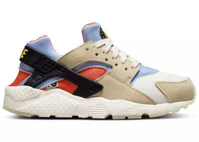 Pre-owned Nike Air Huarache Run Yin And Yang Set To Rise Sneakers In Lemon Drop/sail/light Marine