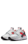 Nike Air Huarache Sneaker In White/metallic Silver/red