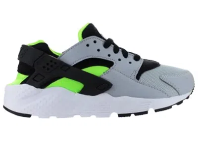 Pre-owned Nike Air Huarache Sneakers In Wolf Grey/black/electric Green