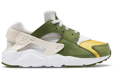 Pre-owned Nike Air Huarache Stussy (2021) Sneakers In Dark Olive/white/varsity Maize In Multi