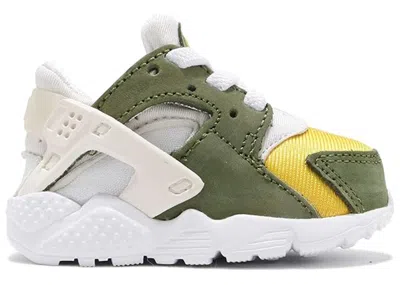 Pre-owned Nike Air Huarache Stussy (2021) Sneakers In Dark Olive/white/varsity Maize