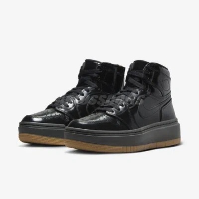 Pre-owned Nike Air Jordan 1 Elevate High Black Gum Women Casual Platform Shoes Fb9894-001
