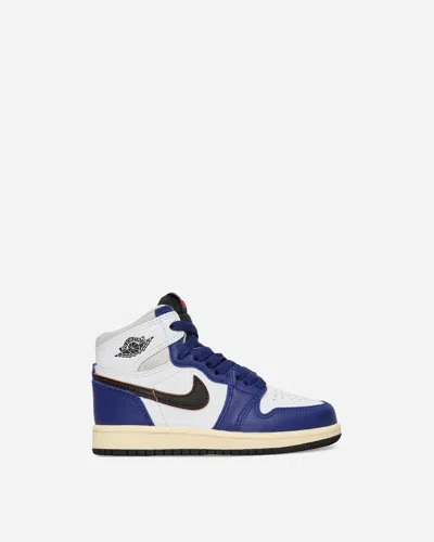 NIKE AIR JORDAN 1 HIGH OG  RARE AIR  (PS) SNEAKERS WHITE / DEEP ROYAL BLUE