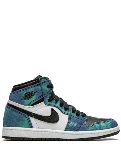 Nike Kids' Air Jordan 1 High Og "tie-dye" Sneakers In Blue