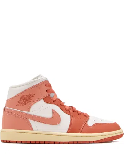 Nike Air Jordan 1 High-top Sneakers In Orange