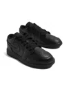 Nike Air Jordan 1 Low Leather Sneakers In Black