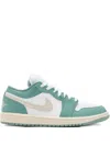 Nike Air Jordan 1 Low Leather Sneakers In Green