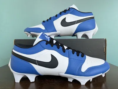 Pre-owned Nike Air Jordan 1 Low Td Game Royal Football Cleats Men's Size 14 Fj6245-104 In Blue