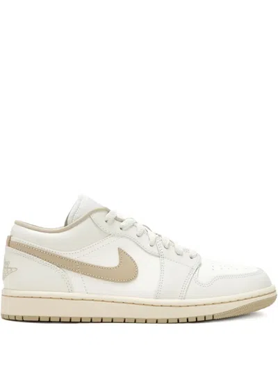 Nike Air Jordan 1 Low-top Leather Sneakers In Neutral
