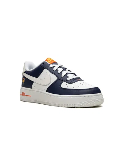 Nike Kids' Air Jordan 1 Low "uv Reactive" Sneakers In Midnight Navy/white/blue Tint/safety Orange/vivid Sulfur/polar
