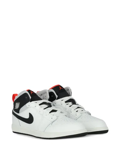 Nike Kids' Air Jordan 1 Mid Lace-up Sneakers In Black