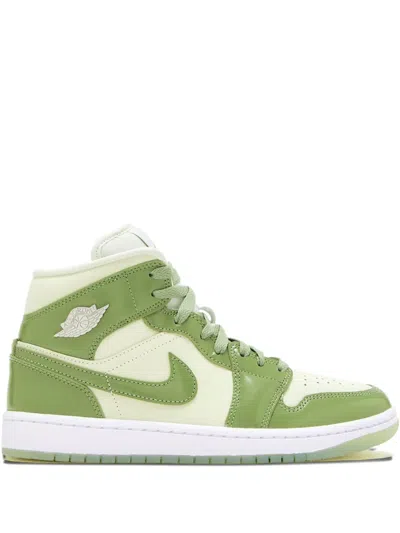 Nike Air Jordan 1 Mid Leather Sneakers
