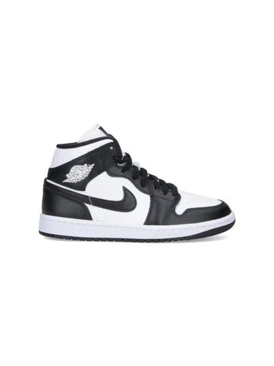 NIKE AIR JORDAN 1 MID PANDA SNEAKERS