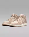 Nike Air Jordan 1 Mid Se Fj3448-200 Sneakers Women's Light Brown Lace Up Tf551 In Multi
