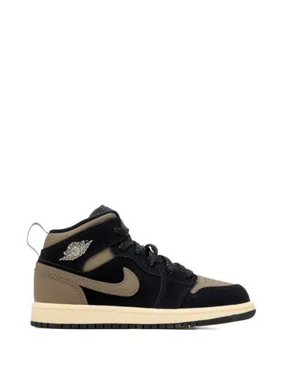 Nike Kids' Air Jordan 1 Mid Sneakers In Black