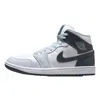Nike Air Jordan 1 Mid White / Smoke Grey - Pure Platinum Bq6472-113 Women's In Gray
