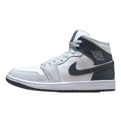 Nike Air Jordan 1 Mid White / Smoke Grey - Pure Platinum Bq6472-113 Women's In Gray
