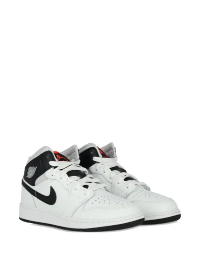 Nike Air Jordan 1 Perforated Sneakers In White