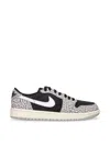 Nike Womens Black Grey White Air Jordan 1 Low Leather Low-top Trainers